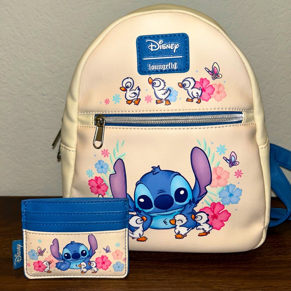 Loungefly x Disney LILO and Stitch Duckling mini Blue Modern Backpack